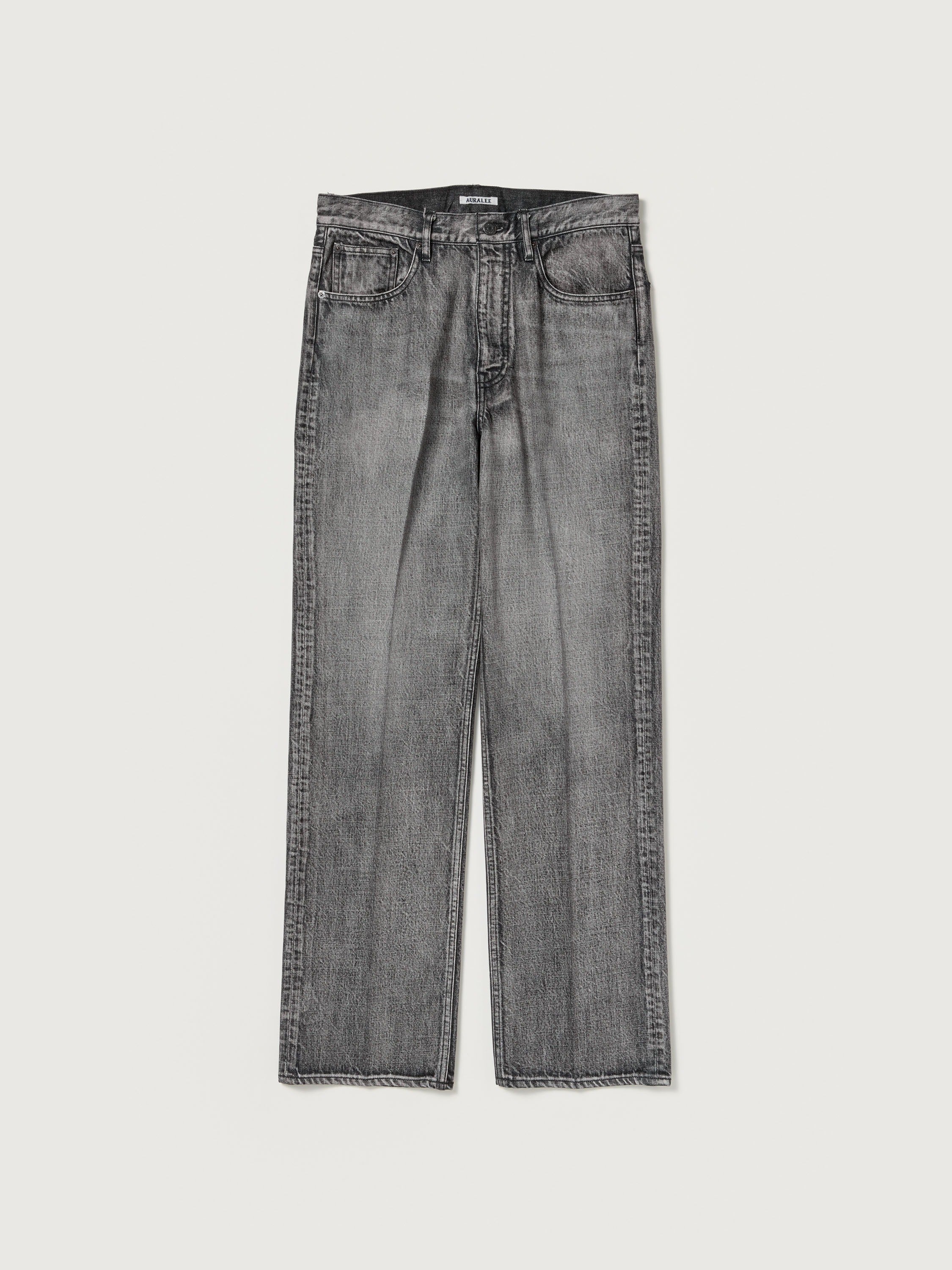 AURALEE 26AW FADED HEAVY DENIM CENTER-PLEATED PANTS